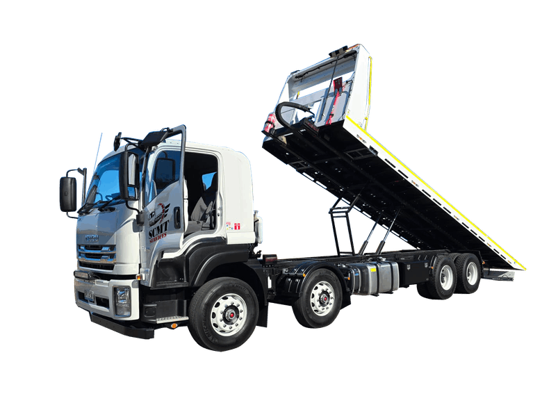 SCMT Services tilt tray truck used for professional truck towing in Sydney